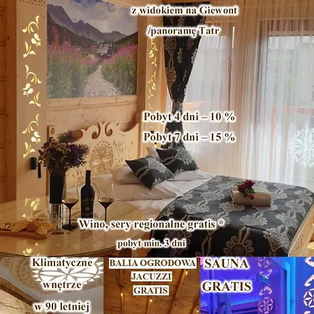 Fortuna - Regionalne & - Sauna, Grill, Jacuzzi Z Widokiem Na Tatry * Zakopane